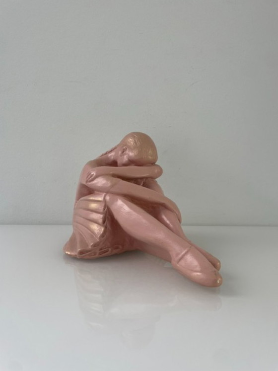 Image 1 of Statue vintage de danseuse de ballet rose
