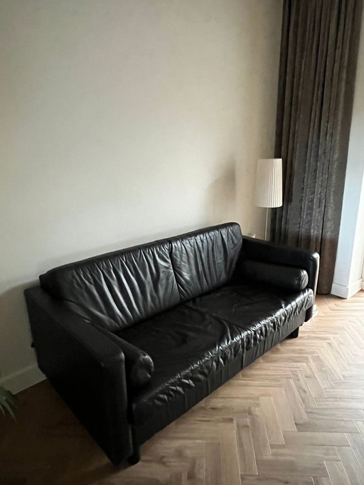 Divano in pelle nera di design Touché