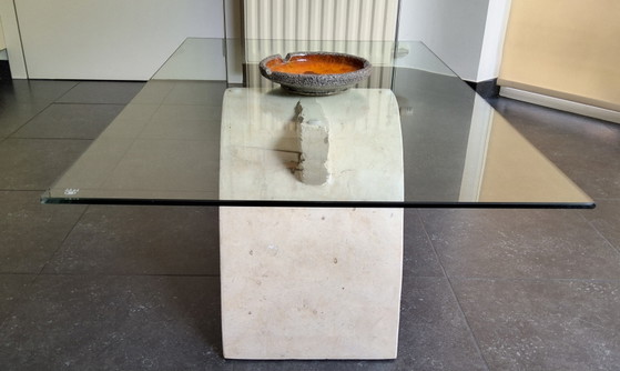 Image 1 of Travertijnen salontafel jaren 80