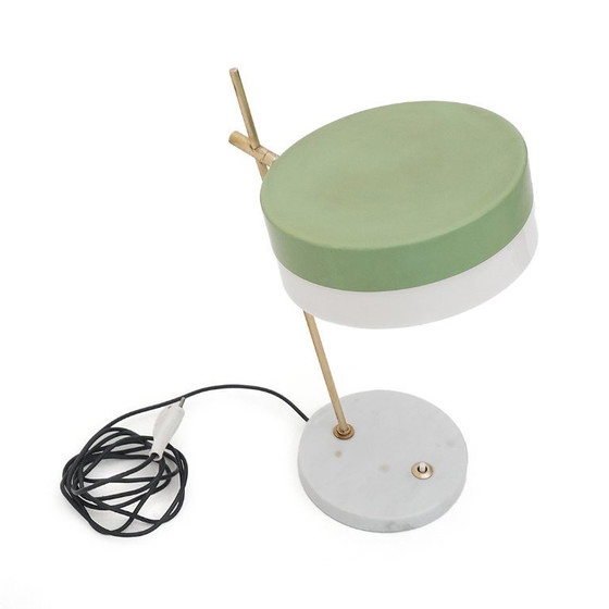 Image 1 of Marble and brass table lamp by Stilux, 1950s