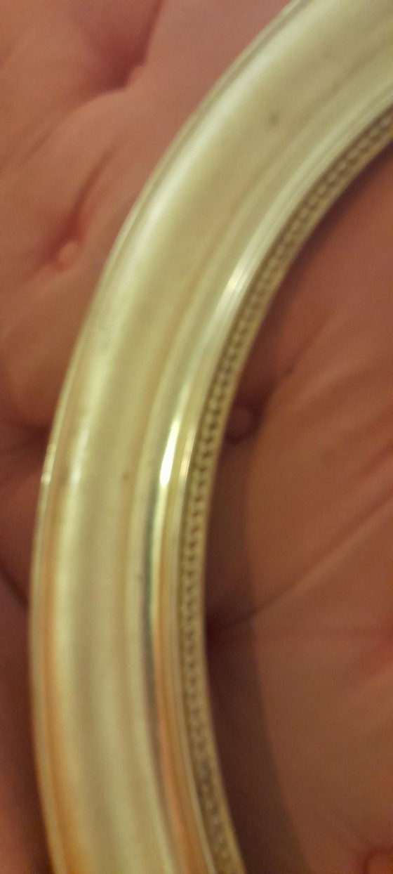 Image 1 of Cornice ovale dorata