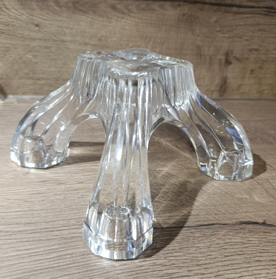 Image 1 of Candeliere/candeliere in cristallo a 4 luci Val Saint Lambert degli anni '50