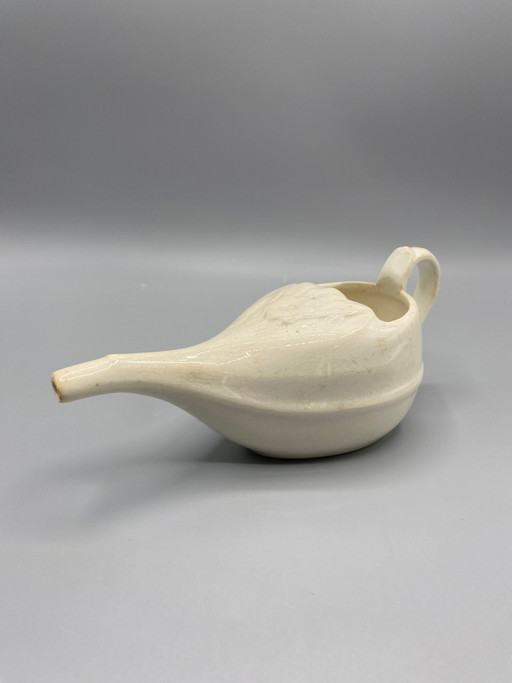 Faience voederbak voor invaliden (eendvormig) – Digoin en Sarreguemines – decoratieve objecten