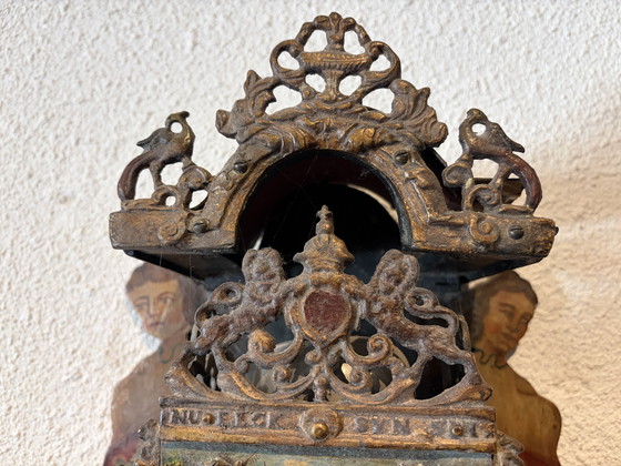 Image 1 of Antique grandfather clocks with a day movement and painted mermaids on the sides