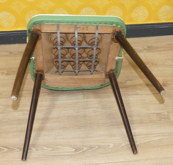 Image 1 of 50er Jahre Cocktailstuhl pastell grün rockabilly Klassiker Stuhl Holz Cocktailsessel Kunststoff retro vintage mid century fiftie