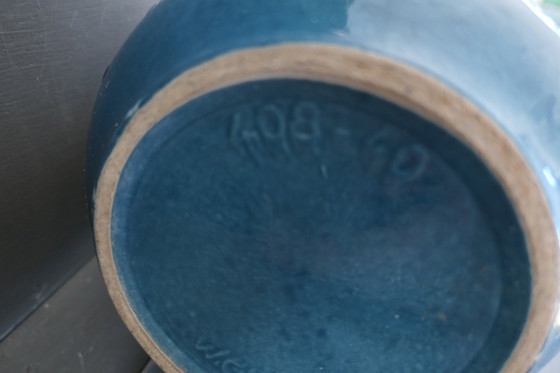 Image 1 of Vintage Scheurich 408 40 Vase W. Germany Turquoise