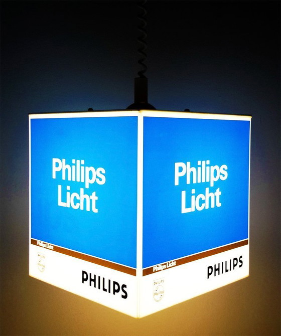 Image 1 of Plafonnier vintage unique / enseigne lumineuse Philips des années 1970