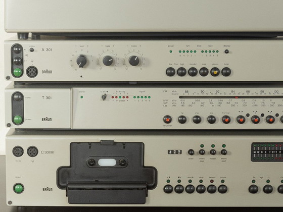 BRAUN Studio Hi-Fi 301 Komplettanlage, Dieter Rams, Braun möbel, Decorative Objects, Metal, Plastic, Grey (photo 13 of 15)