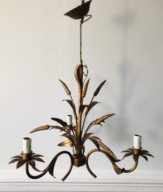 Image 1 of Florentine chandelier known as wheat ear by Hans Kögl