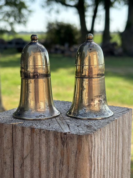 Versilberte Salz- und Pfefferstreuer, Vintage