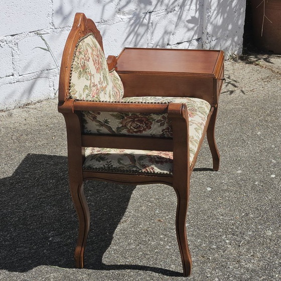 Image 1 of Franse telefoonbank/tweezitsbank/roddelbank - Louis XV-stijl - jaren 70