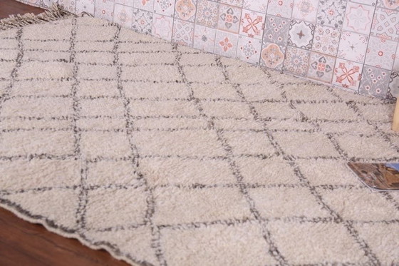 Image 1 of Traditioneller handgeknüpfter Teppich aus reiner Wolle, 2/3 m