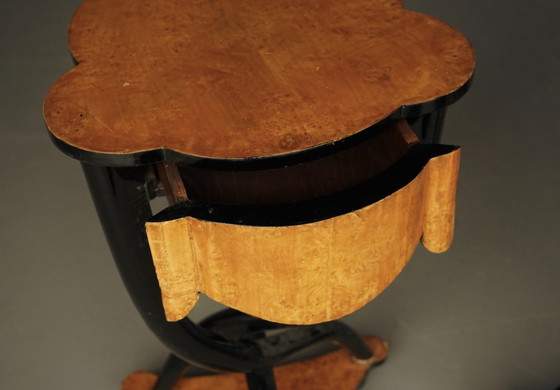 Decorative Italian Burl and Birch Wood Side Tables. 1950s (photo 4 of 13)