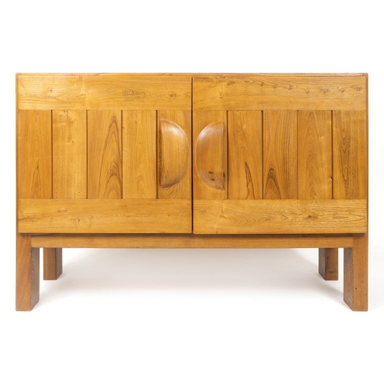 Credenza a due ante in olmo massiccio, Maison Regain, Francia 1970 – Credenze, Wood (photo 4 of 8)