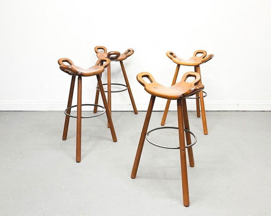 1/12 Sergio Rodrigues Confonorm Marbella Sgabello da bar anni '70 – Sgabelli da bar, Metallo, Legno (photo 8 of 19)