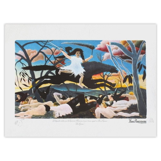 Le Douanier Rousseau Lithograph The War 1990 – lithos zeefdrukken, Paper