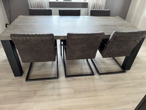 Dining table with 6 chairs