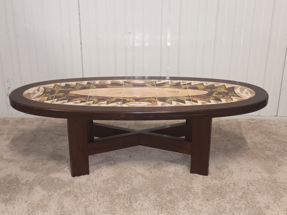 Coffee table B. Raynaud Vallauris – Ceramic, Wood (photo 2 of 13)