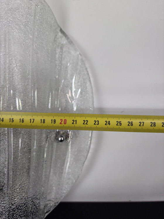 Image 1 of Murano ijsglazen wandlamp Fischer Leuchten Duitsland 1960