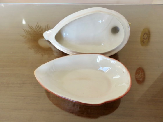 Image 1 of Pheasant terrine in slipware by Michel Caugant, 1950s-60s