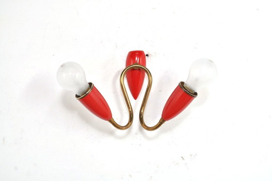 Image 1 of  Vintage messing Sputnik wandlamp, 1950s