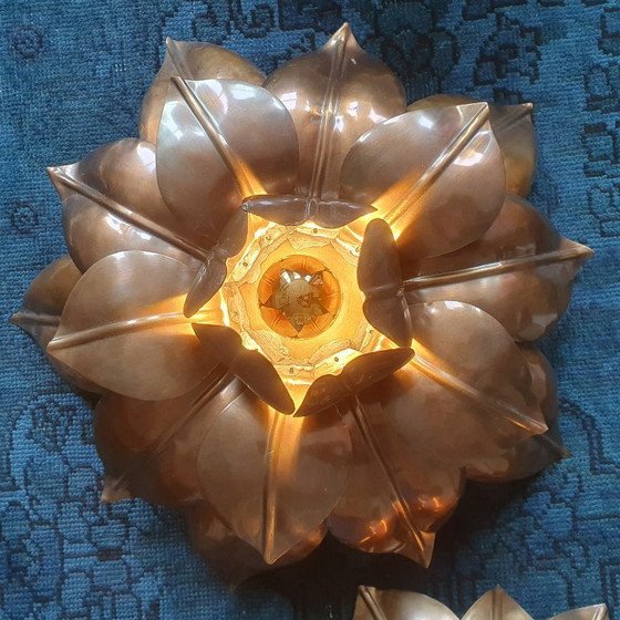 Image 1 of Juego XL de apliques florales de pared/techo - Banci Firenze - Mid-Century - Hollywood Regency