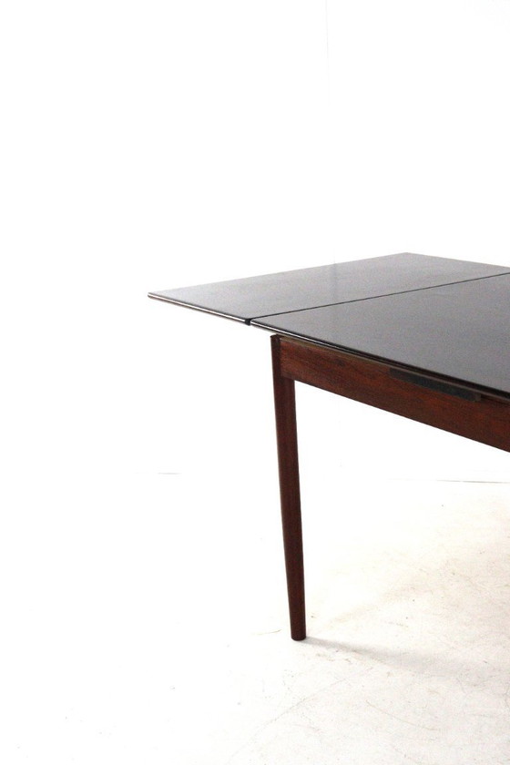 Image 1 of Palissander verlengbare rechthoekige eetkamertafel vintage 