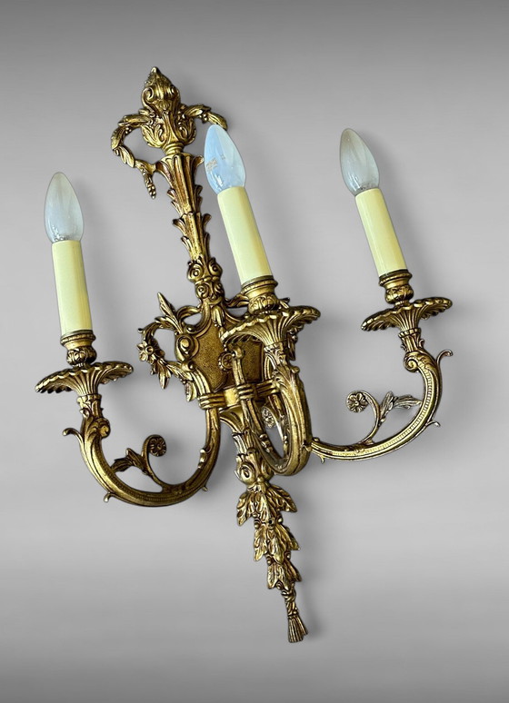 Image 1 of Empire Stijl Kandelaar Wandlamp Art Deco Vintage Lamp