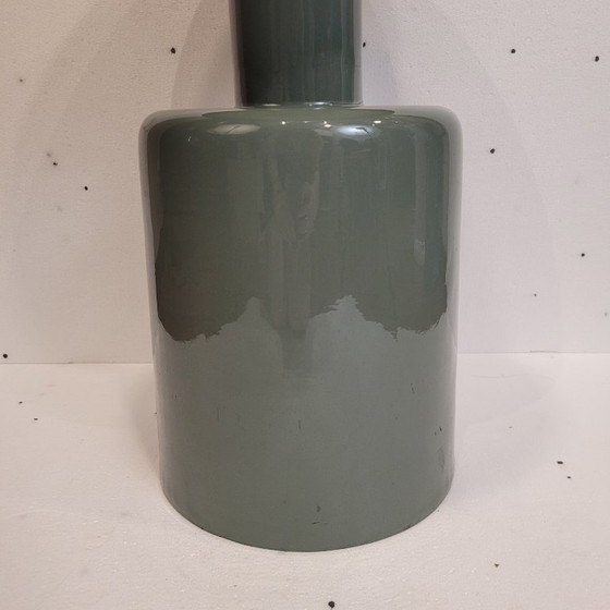 Image 1 of Tavolino laterale in giada lucida, alluminio e smalto, anni &#39;90 - Francia