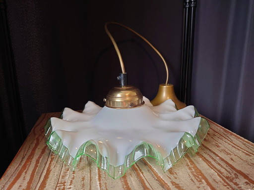 Art Deco French Piecrust pendant lamp