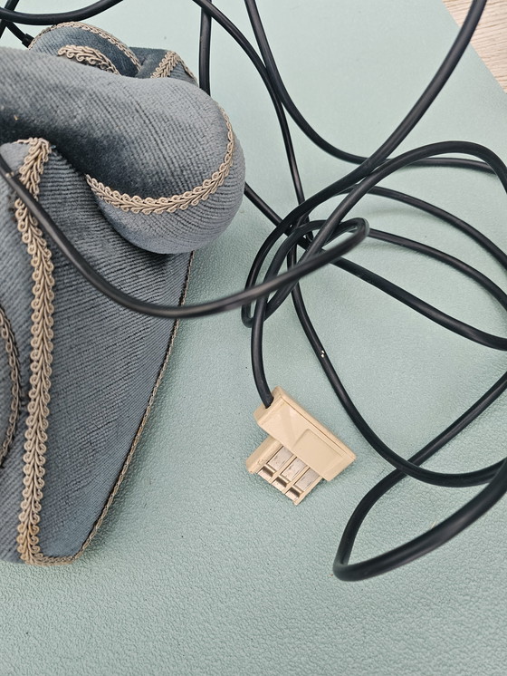 Image 1 of Teléfono Boudoir de Francia, terciopelo azul.