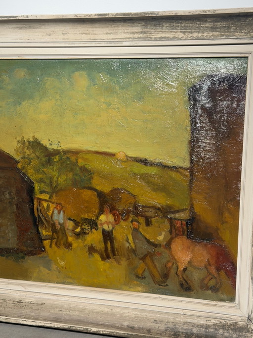 Piet Gilles - Louvain - Harvest Landscape – schilderijen tekeningen (photo 2 of 6)