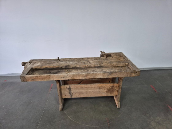 Antieke Vintage Timmermanswerkbank – Tuintafels, Wood (photo 15 of 21)
