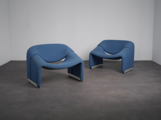 Par de Sillones F598 Groovy de Pierre Paulin para Artifort, Países Bajos, años 70