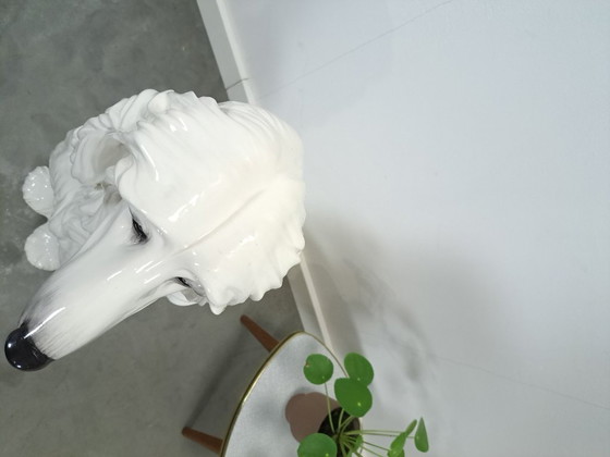 Image 1 of Large Italian ceramic statue of a dog