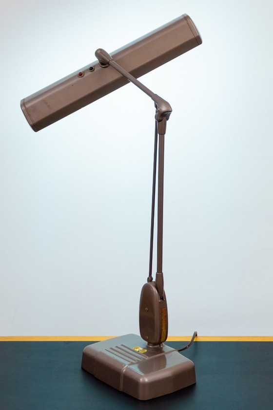 Image 1 of Lampe articulée Dazor 2324 Industrial Desk Drafting Architect Work, années 1950