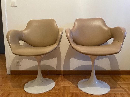 Ensemble de 2 chaises Tulipe - designer inconnu