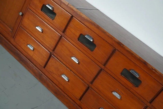 Image 1 of Grande mobiletto da merceria/negozio vintage in pino francese, anni '50