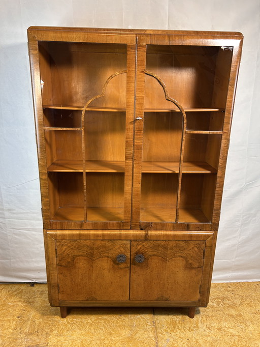 Art Deco Vintage Bookcase / Display Cabinet - 1930s-1940s
