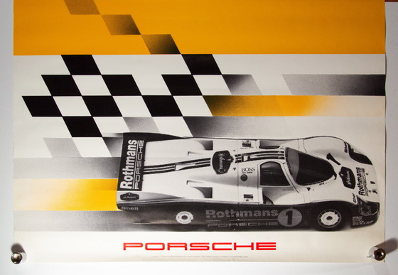 Image 1 of Original Porsche Endurance World Champion 1985 Poster Plakat – Rothmans 962C XL 102 x 76cm