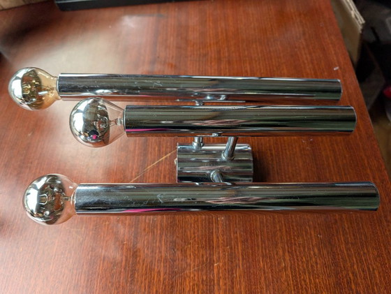 Image 1 of Lampada da parete cromata Sputnik con 3 bracci