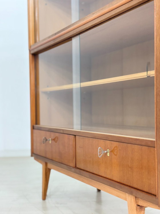 Image 1 of Vetrina di metà secolo, credenza, credenza espositiva, scaffale, vintage 1964