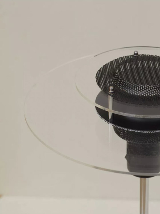 Image 1 of Postmodern lamp in metal and plexiglass Cirkel vintage Ikea 1990