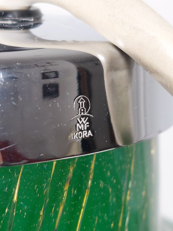 Image 1 of Paire de lampes de table WMF Ikora, verre doublé, chrome, Karl Wiedmann 1930