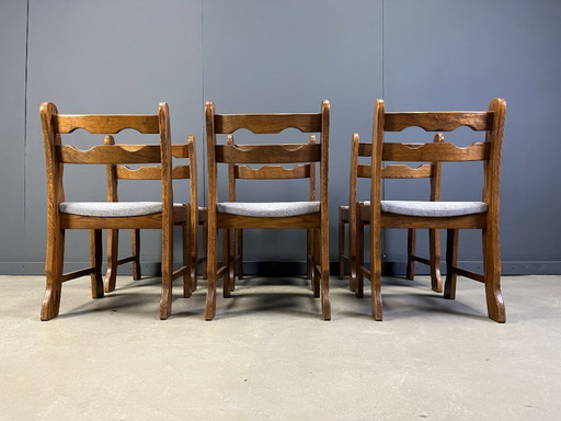 Brutalistische Esszimmerstühle, Satz von 6 - 1960er Jahre