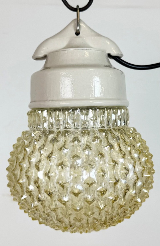 Image 1 of Vintage witte porseleinen hanglamp, jaren 70