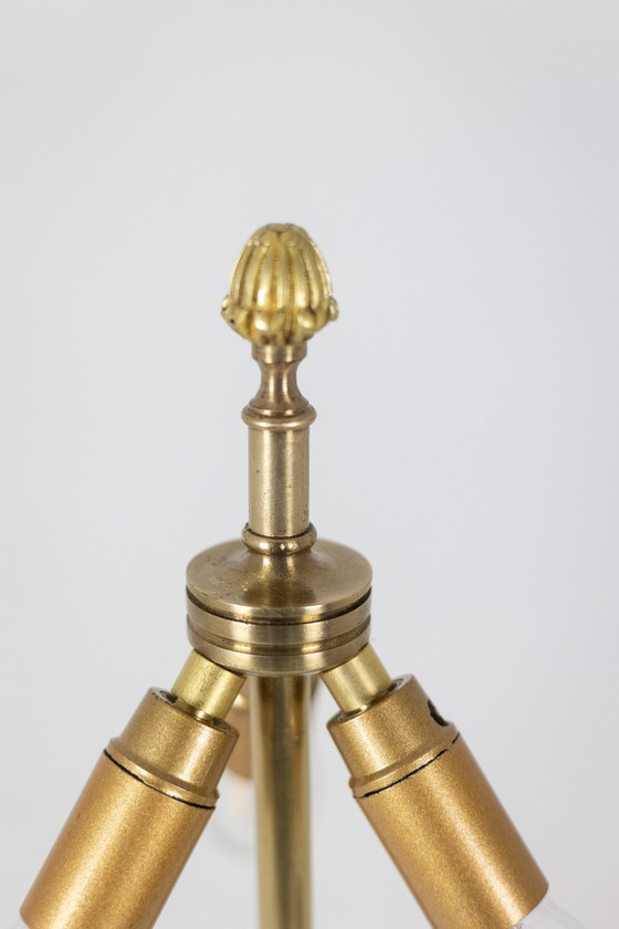 Image 1 of Maison Charles: Lampada a forma di uovo in resina frattale e bronzo, circa 1970