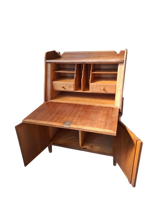 Image 1 of Original Vintage 1960s Mid-Century Modern Folding Desk Secretaire