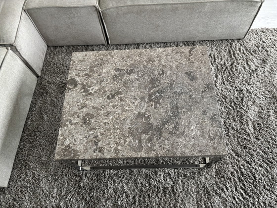 Image 1 of Mesa de centro de mármol y cromo