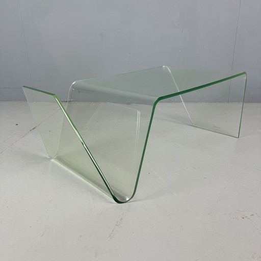 Minimalistischer Beistelltisch aus Plexiglas Anhang Vortragshalterung